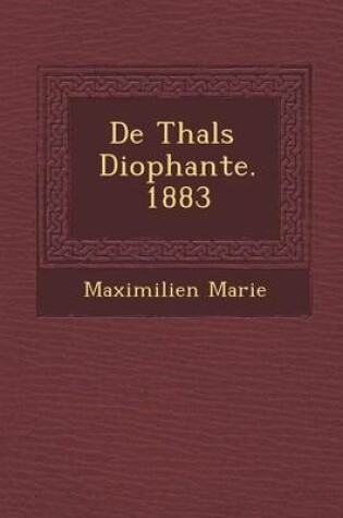 Cover of de Thal S Diophante. 1883