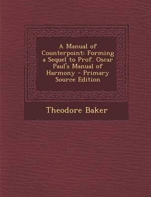 Book cover for A Manual of Counterpoint