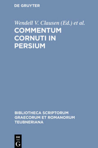 Cover of Commentum Cornuti in Persium