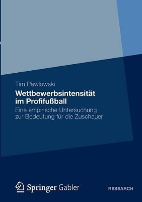 Book cover for Wettbewerbsintensität im Profifußball