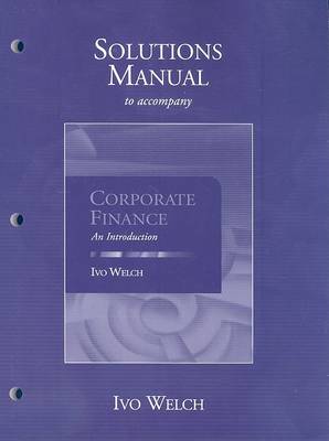 Book cover for Solutions Manual for Corporate Finance