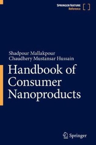 Cover of Handbook of Consumer Nanoproducts