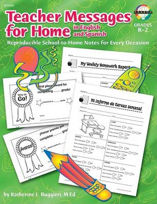 Cover of Teacher Messages for Home, English/Spanish, Grades K to 2