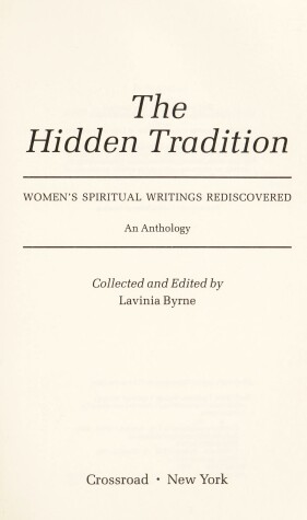 Book cover for The Hidden Tradition