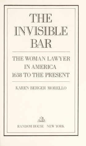 Book cover for The Invisible Bar