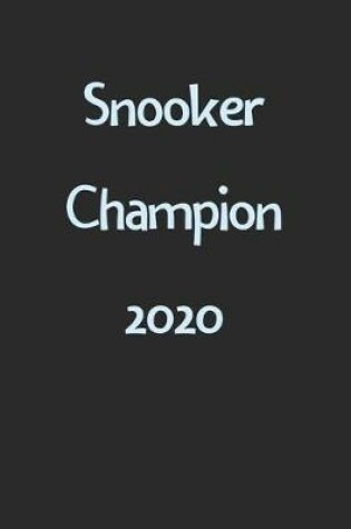 Cover of Snooker Champion 2020