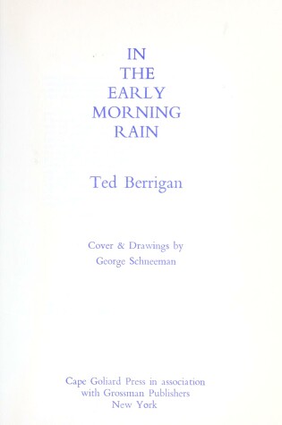 Cover of In the Early Morning