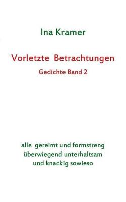 Book cover for Vorletzte Betrachtungen