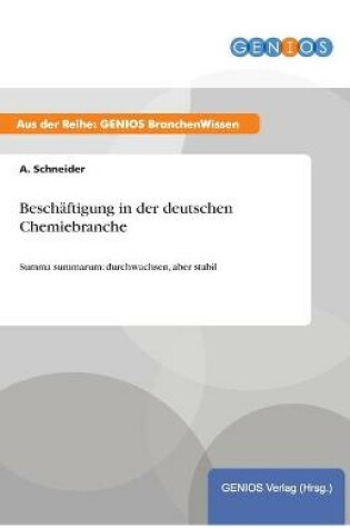 Cover of Beschaftigung in der deutschen Chemiebranche