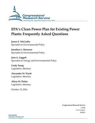 Book cover for Epa's Clean Power Plan for Existing Power Plants