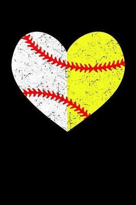 Book cover for Funny baseball und softball heart journal