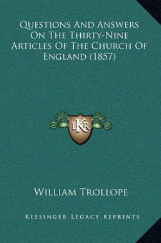 Cover of Questions and Answers on the Thirty-Nine Articles of the Church of England (1857)