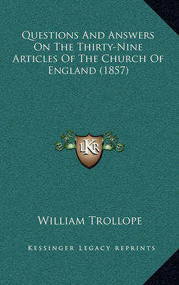 Book cover for Questions and Answers on the Thirty-Nine Articles of the Church of England (1857)