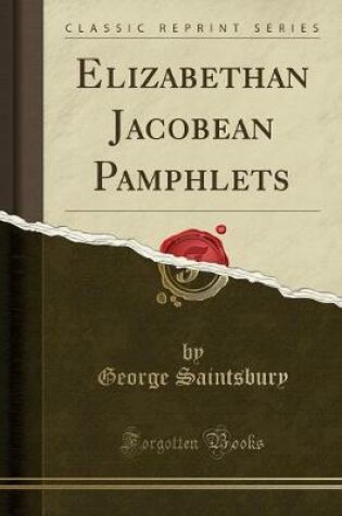 Cover of Elizabethan Jacobean Pamphlets (Classic Reprint)