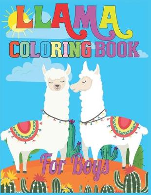 Book cover for Llama Coloring Book For boys