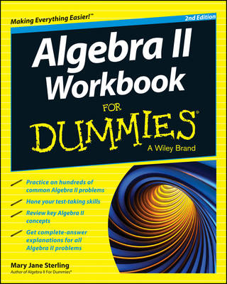 Book cover for Algebra II Workbook For Dummies