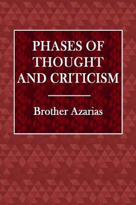 Cover of Phases of Thought and Criticism