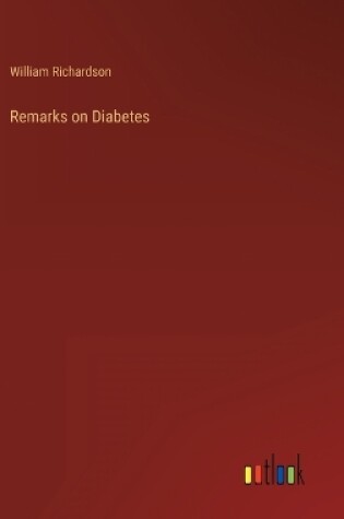 Cover of Remarks on Diabetes