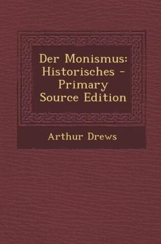 Cover of Der Monismus