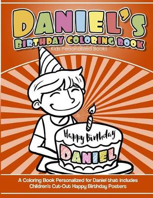 Cover of Daniel's Birthday Coloring Book Kids Personalized Books