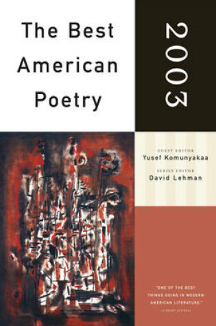 Cover of The Best American Poetry 2003