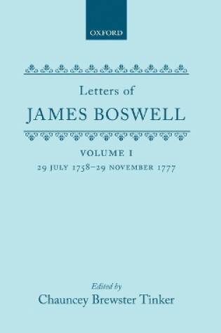 Cover of Letters of James Boswell V 1 C