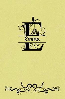 Book cover for Split Letter Personalized Name Journal - Emma