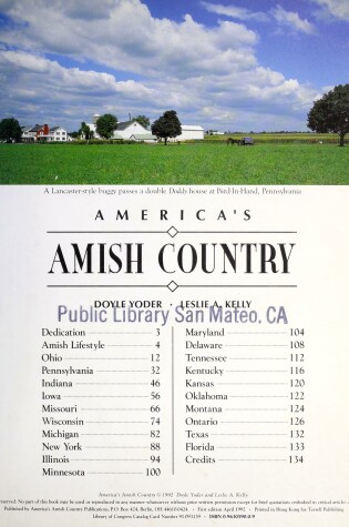 Cover of America's Amish Country
