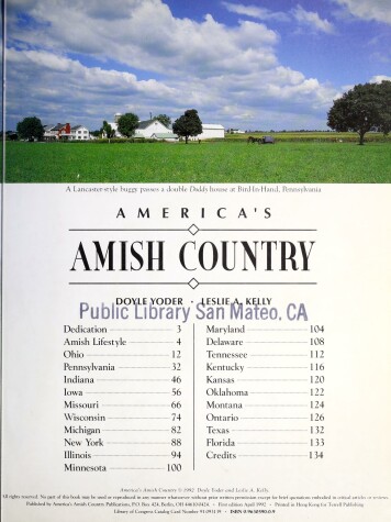 Book cover for America's Amish Country