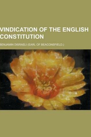 Cover of Vindication of the English Constitution