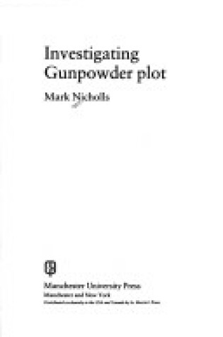 Cover of Investigating Gunpowder Plot