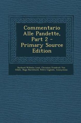 Cover of Commentario Alle Pandette, Part 2