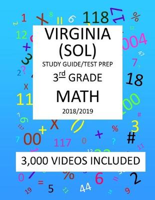 Book cover for 3rd Grade VIRGINIA SOL, 2019 MATH, Test Prep