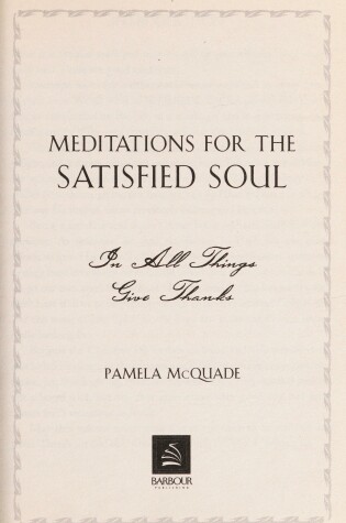 Cover of Meditations for the Satisfied Soul