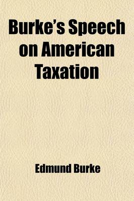 Book cover for Burke's Speech on American Taxation