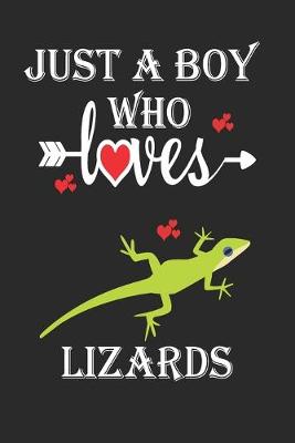 Book cover for Just a Boy Who Loves Lizards