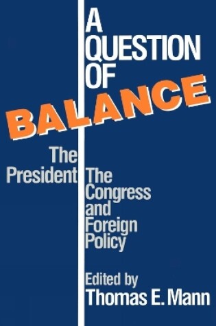 Cover of A Question of Balance
