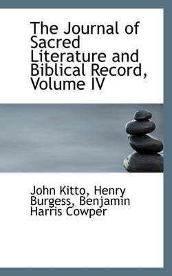 Book cover for The Journal of Sacred Literature and Biblical Record, Volume IV