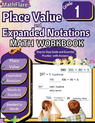 Book cover for Place Value and Expanded Notations Math Workbook 1st Grade