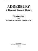 Cover of Adderbury