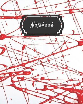 Book cover for Red Splatter Paint Art 4x4 Graph Notebook