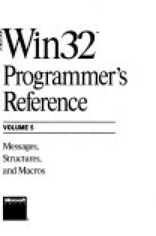 Cover of Win32 Application Programming Interface Reference