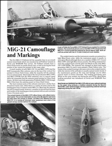 Cover of MiG-21 Fishbed in Colour