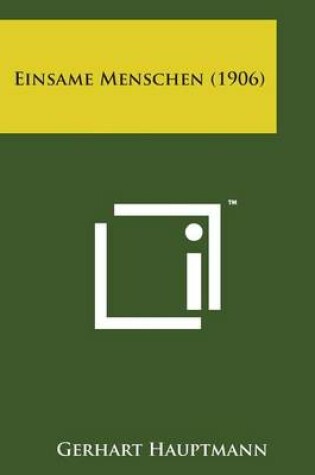 Cover of Einsame Menschen (1906)