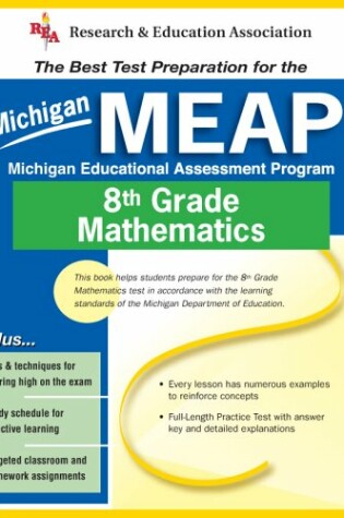 Cover of Michigan Meap Grade 8 Math (Rea) - The Best Test Prep for Mi Grade 8 Math