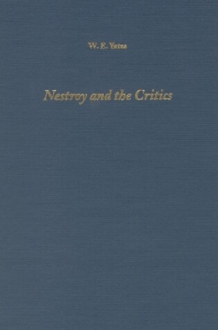 Cover of Nestroy and the Critics