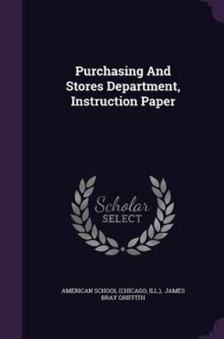 Cover of Purchasing and Stores Department, Instruction Paper