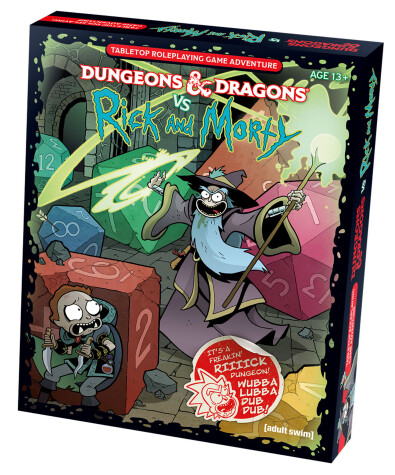 Book cover for Dungeons & Dragons vs Rick and Morty (D&D Tabletop Roleplaying Game Adventure Boxed Set)