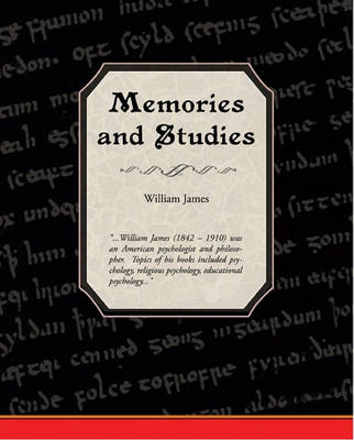 Book cover for Memories and Studies (eBook)