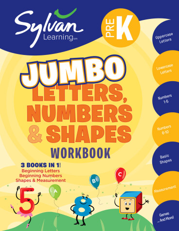 Book cover for Pre-K Letters, Numbers & Shapes Jumbo Workbook